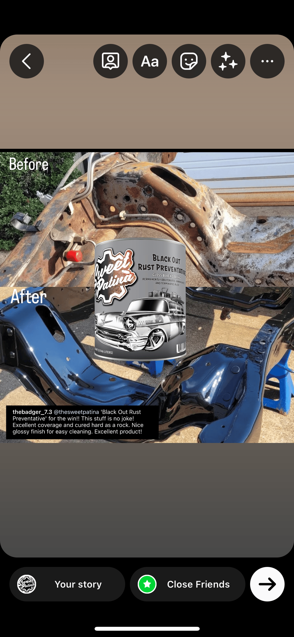 "Black Out" Rust Preventative Coating