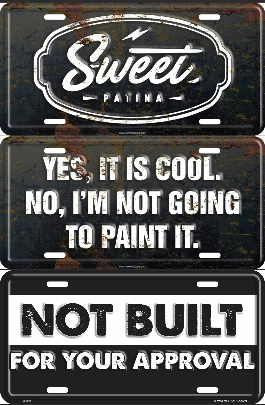 Sweet Patina License Plates